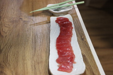 Ahi Sashimi Raw Fish Sushi