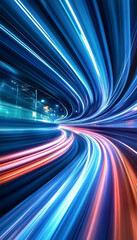 Wall Mural - Speed Motion Background with Dynamic Visual Effects-
