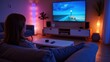 © tatchaihot - Cozy Living Room with Modern Entertainment Setup