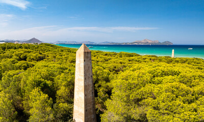 Sticker - Ancient Watchtower, Bay of Alcudia, Platja de Muro, Majorca, Spain