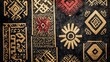 © ArpPSIqee - An elegant arrangement of various cultural symbols interwoven into a single seamless tapestry, Symbolizing the integration and respect for different traditions and values, minimalist style