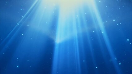 Sticker - captivating vertical animation features particles rising blue atmosphere accompanied light rays shooting out Shot 4K resolution loop creates visually dynamic effect making perfect various