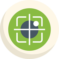 Wall Mural - green button showing eye tracking system icon, concept for modern technologies and user experience a