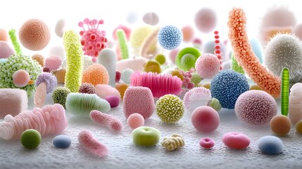 Aufkleber - Captivating Microscopic Imagery Showcasing the Intricate Structures and Vibrant Colors of Cellular Life Forms Illuminating the Complexity and Wonder of Nature s Smallest Building Blocks