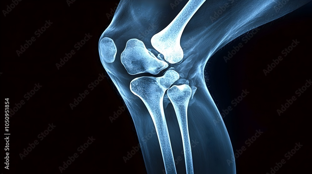 Focused and detailed X ray image highlighting the bones and anatomy of ...