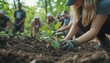 © Thanaseth - Group of enthusiastic volunteers engaging in environmental conservation efforts