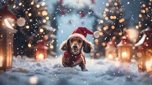 Dachshund In The Snow Free Stock Photo - Public Domain Pictures