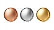 © Imron - ward golden  silver and bronze blank medals 3d vector realistic illustration.