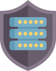 Wall Mural - server shield is providing data protection and cybersecurity