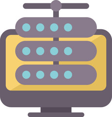 Wall Mural - servers connected to internet with database management system displayed on a computer screen