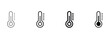 © Robbiya - thermometer icon set vector