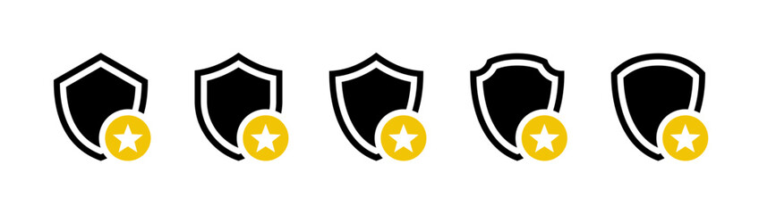 Leinwandbilder - Shield star icon symbol