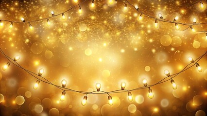 Wall Mural - Golden background with glowing lights for a festive Christmas theme, Christmas, gold, holiday, glowing, background