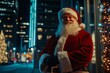 © Visioner - Santa Claus in City Setting at Night