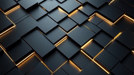 Aufkleber - black background with golden diagonal lines, providing geometric design that exudes sophistication and luxury.illustration
