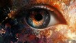 © Infinity - Abstract Eye Painting: A Close-Up Exploration of Color and Texture