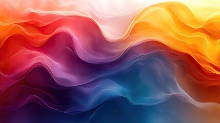 Poster - colorful abstract background with flowing curved lines, evoking creativity and movement.