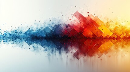 Aufkleber - colorful arrow-shaped background design with focus on creative presentation concepts and room for text.illustration