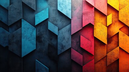 Poster - colorful background with arrows pointing in various directions, representing diversity and change in product development.stock photo