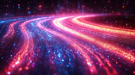 Leinwandbilder - futuristic abstract background with light streaks, representing speed and innovation.