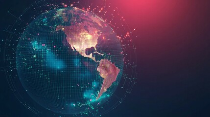 Wall Mural - digital globe illustration