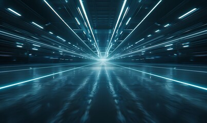 Poster - High-Tech Industrial Complex with AI-Driven Machines and Real-Time Digital Analytics