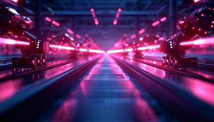 Poster - Fully Automated Smart Factory with Robots and Digital Data Streams Managing Manufacturing Stages