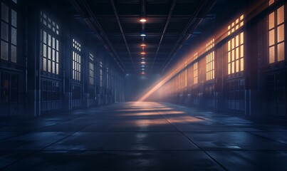 Poster - High-Tech Industrial Complex Refining Raw Materials into Energy with Advanced Robotic Systems
