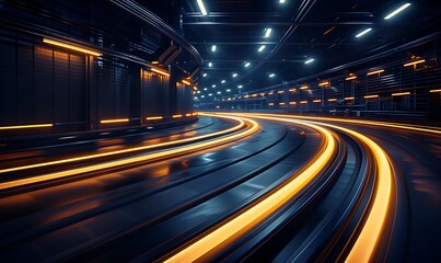 Poster - Futuristic Manufacturing Plant Producing High-Tech Components with Automated Robotic Systems