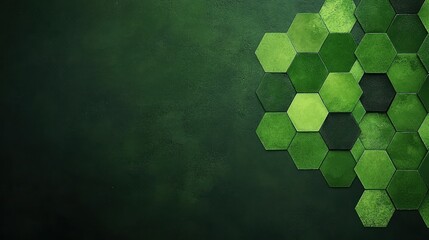 Neon Green Hexagonal Watercolor Art: Abstract Geometric Texture Background for Banners and Wallpaper