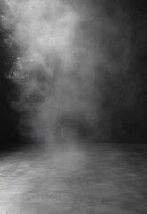 Wall Mural - ethereal smoke background fog or smoke on black background smoke black ground fog cloud floor mist b