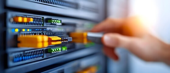 Wall Mural - it engineer coding and monitoring network infrastructure for upgrades and troubleshooting profession