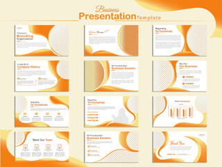 Wall Mural - creative business powerpoint presentation slides template design. use for modern keynote presentatio