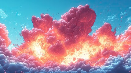 Aufkleber - playful comic-style explosion on colorful background, adding dynamic energy.