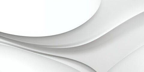 Canvas Print - Abstract white curves design background.