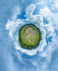 Little planet effects of  Beautiful Landscape