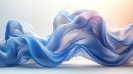 Aufkleber - simple yet elegant corporate banner with blue wavy lines, perfect for business presentation.