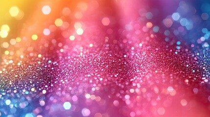 Poster - soft pastel rainbow glitter background, creating dreamy and sparkling atmosphere.illustration