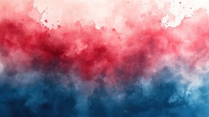 Aufkleber - soft watercolor background featuring the vintage American flag, with subtle shades of red, white, and blue.image