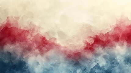 Poster - soft watercolor background featuring the vintage American flag, with subtle shades of red, white, and blue.stock photo