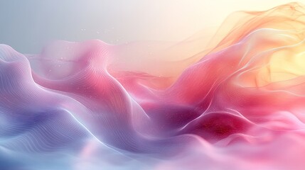 Aufkleber - soft, pastel wave background with plenty of space for text, perfect for light design concepts.