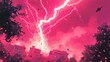 © 69 - A captivating pink lightning-themed backdrop in comic art style, perfect for creating an energetic and playful atmosphere in various creative works.