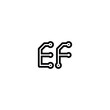 © abstyls - EF monogram logo design letter text name symbol monochrome logotype alphabet character simple logo