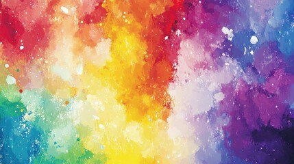 Wall Mural - a vibrant background featuring splashes of paint in various colors, creating an artistic and energet