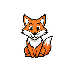 Fox mascot logo | isolated vector illustration on white background