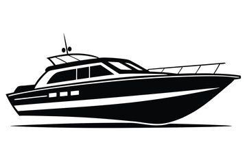 yacht silhouette vector illustration. EPS File