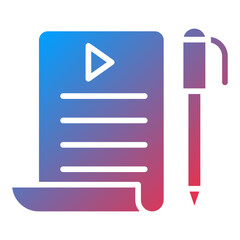 Wall Mural - script icon style