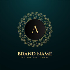 Wall Mural - creative letter logo design with golden color