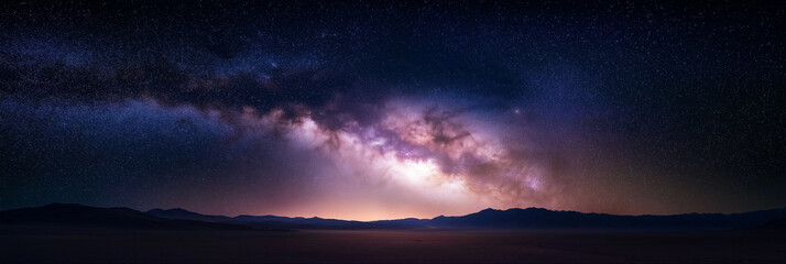 A beautiful night sky with a large milky way