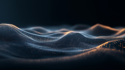 Wall Mural - A black and white image of a wave with a yellowish tint